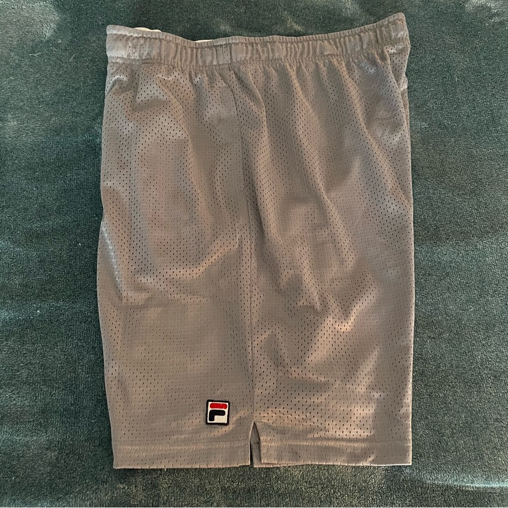 Fila Gray Athletic Shorts with Elastic Waistband